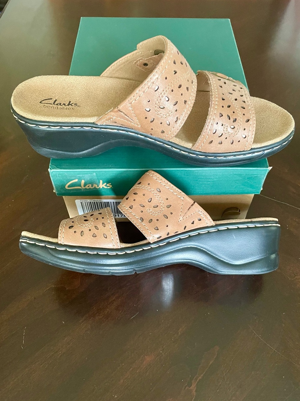 Clarks Lexi Laurel Brown Leather Sandals - Women’s Size 10 - NEW - Picture 8 of 16